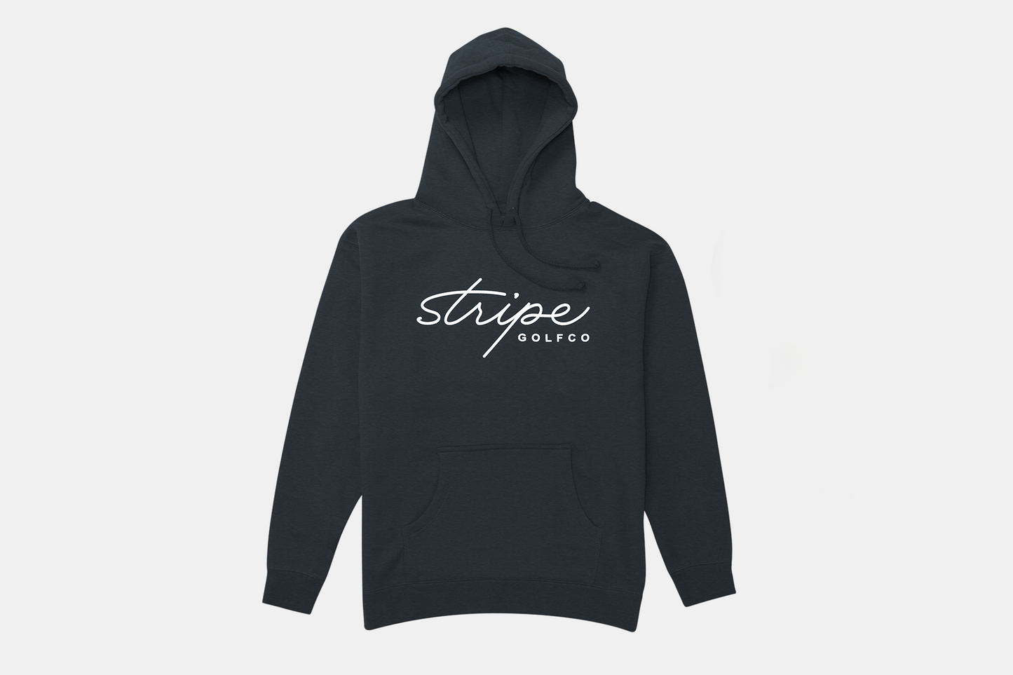 Stripe Script Hoodie - Slate Blue