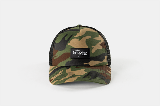 Stripe Camo Foam Trucker