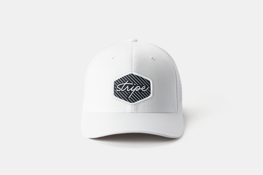 White Pinseeker Flexfit Trucker