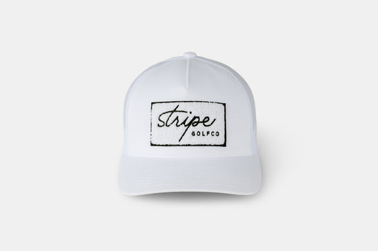 Chenille White Trucker