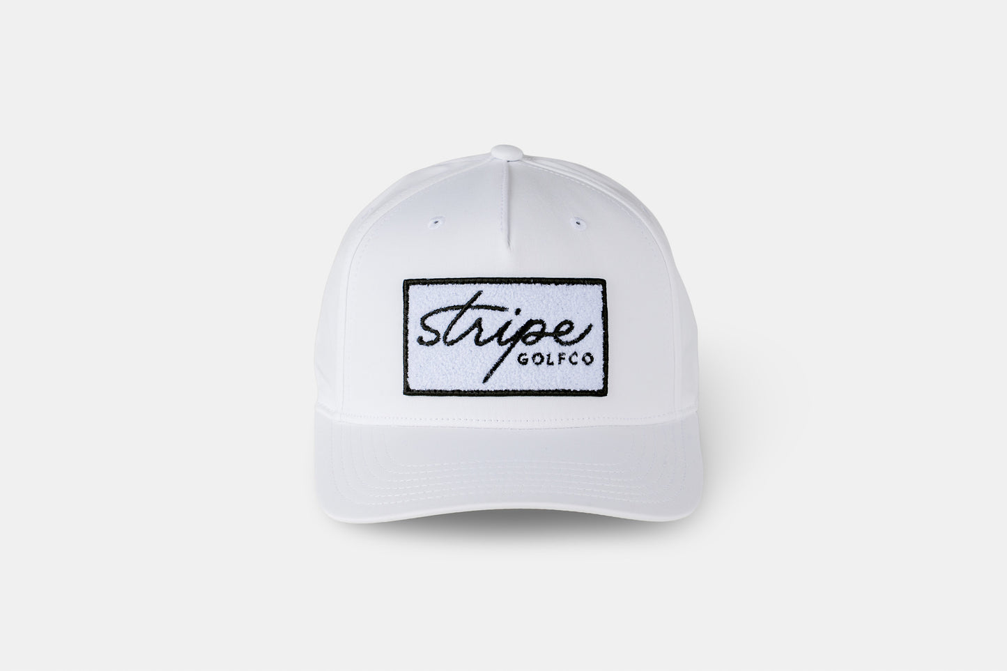 Chenille White Performance Snapback