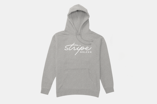 Stripe Script Hoodie - Grey